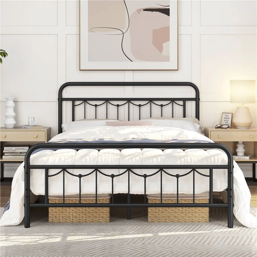 Yaheetech Metal Bed Frame with Headboard and Footboard