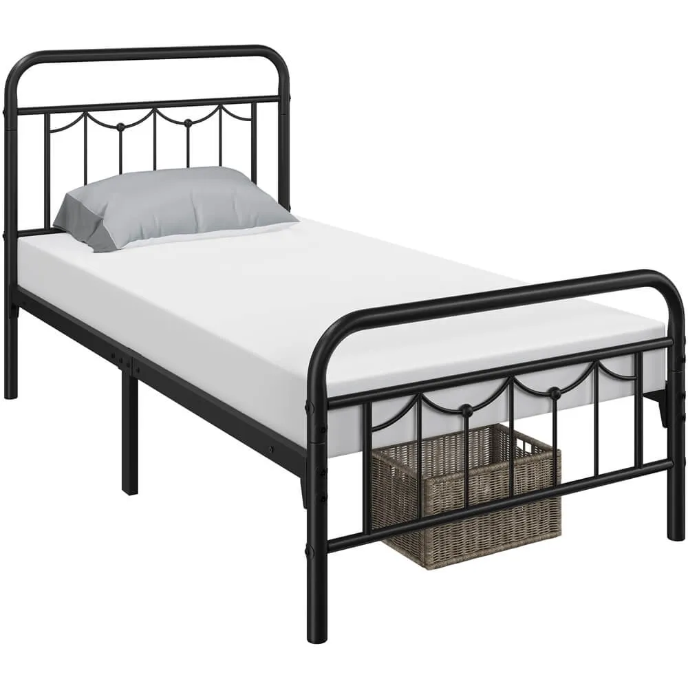 Yaheetech Metal Bed Frame with Headboard and Footboard