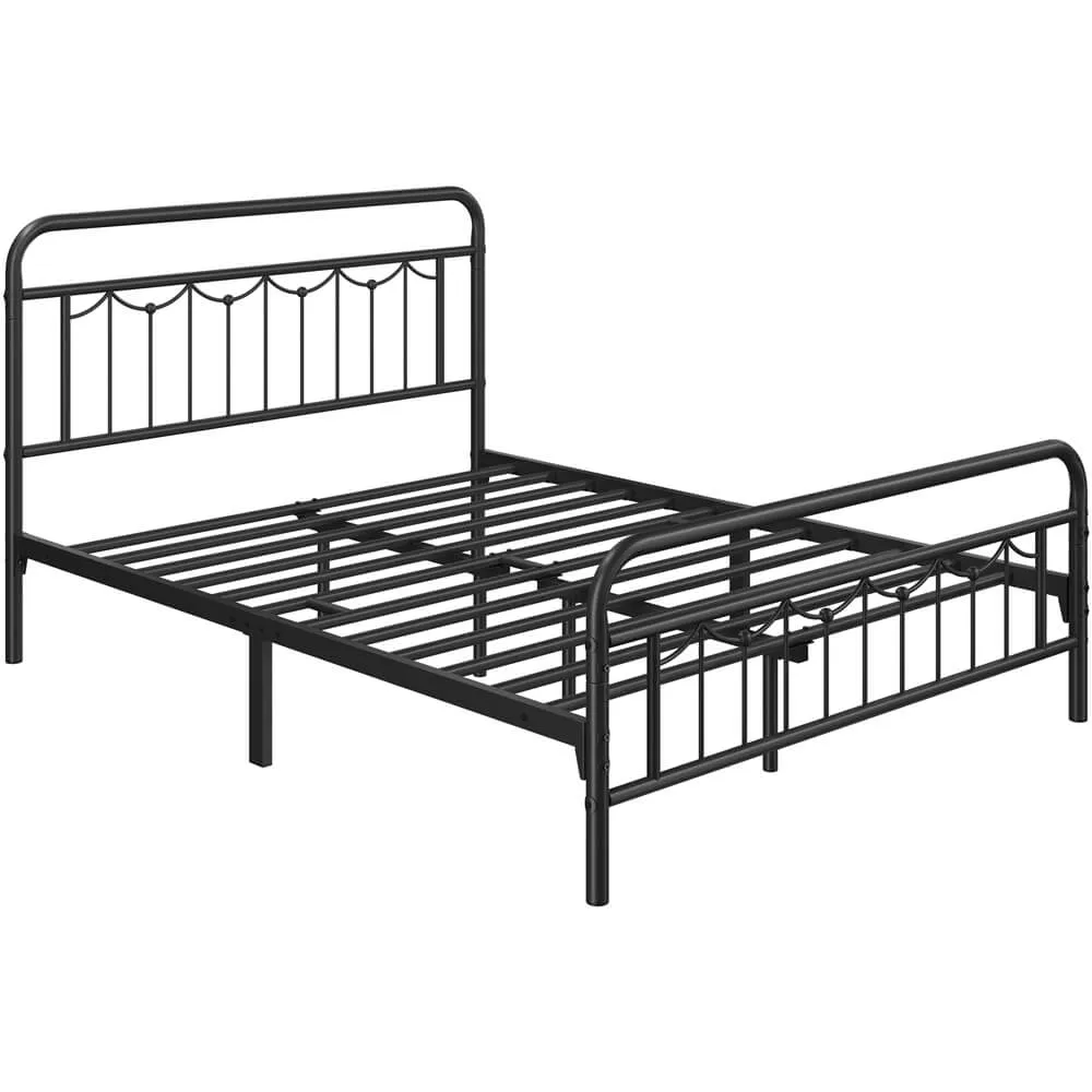 Yaheetech Metal Bed Frame with Headboard and Footboard