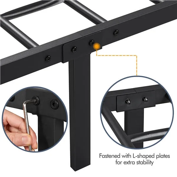 Yaheetech Metal Bed Frame with Headboard and Footboard